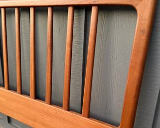 MCM Vintage 1960s Danish Teak Slat Headboard, King