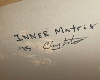 Clayton White "Inner Matrix 15" (2024), Acrylic on Canvas w/Grain Texture