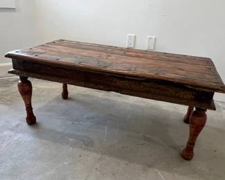 Rustic Coffee Table w/ Bolt Head Detail