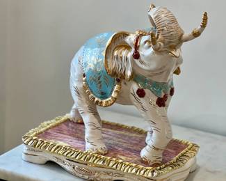 Rare Vintage 1950s Ceramic Elephant, Italy