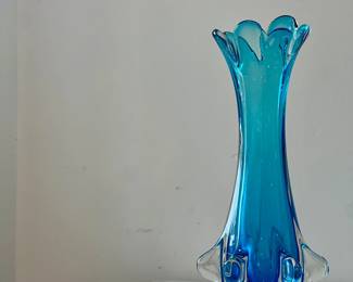 Vintage Archimede Seguso Art Glass Vase, Italy 1960s, minor crack deep within