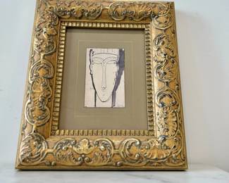 Amedeo Modigliani, "Study of Human Head I", Framed Print