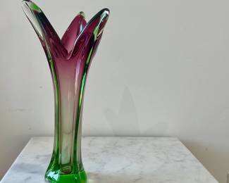 Vintage Archimede Seguso Art Glass Vase, Italy 1960s