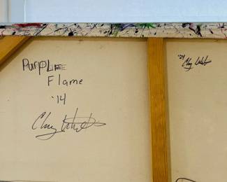 Clay White, "Purple Flame 14", 2024 Acrylic on Canvas