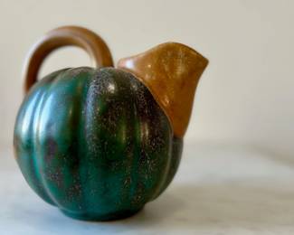 Ceramic Gourd Pitcher, Green