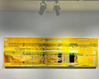 Stanley Boydston "Rincon Low Tide", 2023 / Mixed Media, 72x60 Acrylic, Tape, Cloth on Canvas on a Wood Cradle