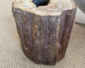 Rare Petrified Wood Side Table, super heavy