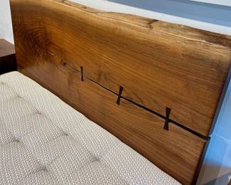 Custom Boyd & Allister Live Edge Walnut Queen Bed (1 of 2), unbelievable construction and design, absolutely stunning!!