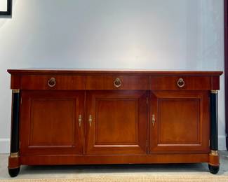 Baker Palladian Vintage Cherry Sideboard / Buffet / 66" W, 32.25" H, 19"D.