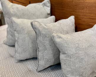 Custom LIRA Upholstery Pillows, High end Fabric from Lauren Hwang, NY Color: Blanc Noire.
