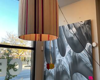Handmade Yarn Pendants Lamp - $96.25 + tax, Rick Rothenburg Print $1,400+ tax