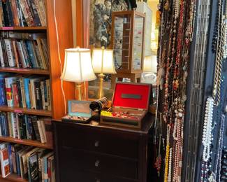 Wood 3 drawer side table - $