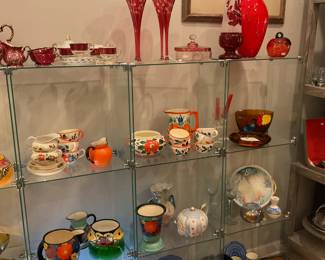 Hand painted Czechoslovak pottery