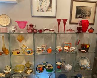 Hand painted Czechoslovak pottery