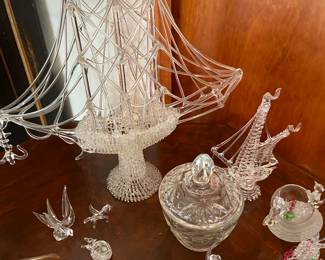 collectibles, glass, crystals