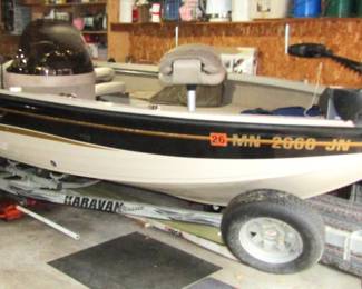 2003 Crestliner Fish Hawk 1750 fishing boat
w/Yamaha 75 HP 4 stroke OB motor w/Minnkota
trolling motor & power anchor on factory
Karavan Classic trailer