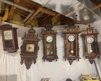 Collection of Vintage Wall Clocks