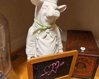 Chef Pig with Chalkboard