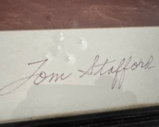 Framed Photograph of the Apollo 11 Moon Landing Mission in 1969 Signed by Astronaut Tom Stafford