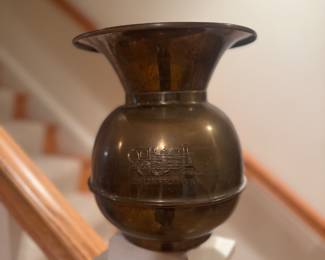 Union Pacific Railroad Brass Spittoon