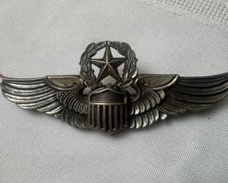 Sterling Silver United States Air Force (USAF) Command Pilot Badge