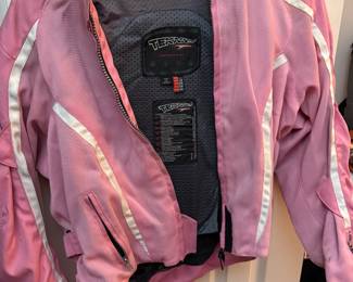 Women's TEKNIC "Daytona" Leather Motorcycle Jacket Size 18