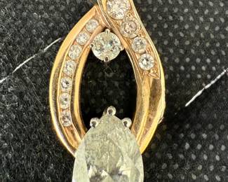 14K Gold with Diamond Pendant