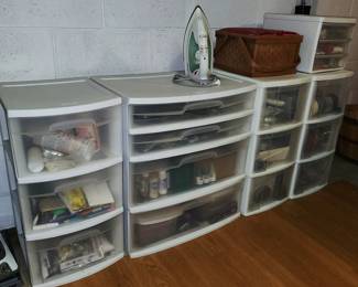 Craft supplies and storage