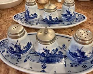 Blue & White Delft Salt & Pepper Sets