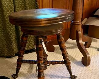 Antique piano stool