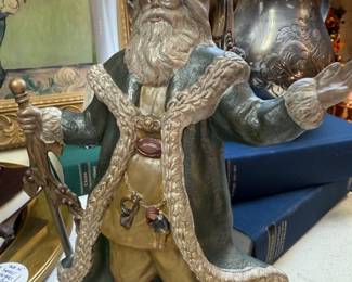 lots of vintage Christmas decor and figurines throughout the store