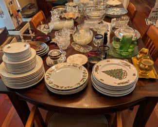 Christmas China and Christmas Decorations galore