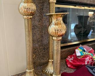 Large Brass Candlesticks