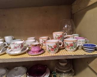Misc cups and saucers