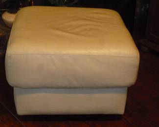 Leather ottoman