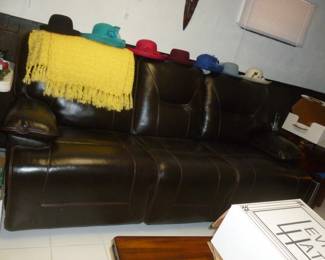 Like New Naugahyde Electric Reclining Sofa