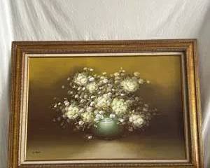 Signed Floral Still Life Painting Signed by E. Gucci