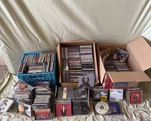 Large Collection of Various Music CDs with Hard Case and Paper Sleeve Titles