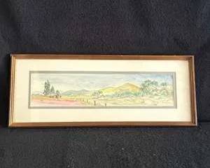 Framed Original Watercolor Landscape Artwork by Roger Christensen