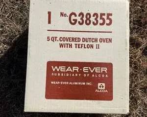 Wear-Ever G38355 5 Qt. Covered Dutch Oven with Teflon II Vintage Aluminum - Brand New