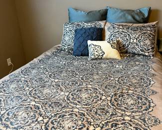 Queen bed - frame & firm mattress set