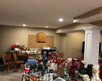 Basement -- Holiday decor (Fall, Christmas, and Easter)