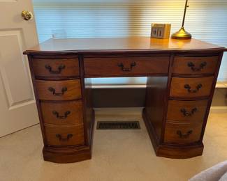 Beautiful wood desk.