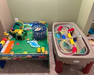 Kid's train tables.