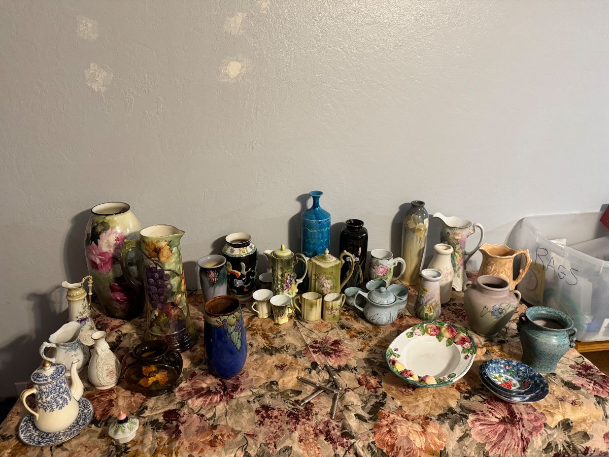 Very RARE, EXOTIC, PRIVATE pieces. Many of these vases were used in painting done by the late Van Waldron. He was in galleries in the Bay Area and very well known for his still life paints. (We have several of these as well. Van was family)