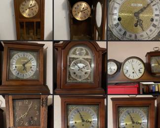 Several countertop clock of all genres as well as smaller clocks