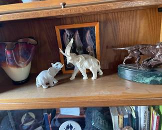 Bone pieces. Bronze statue. Created by R Dutra from Jurassic park. Signed. 7/25