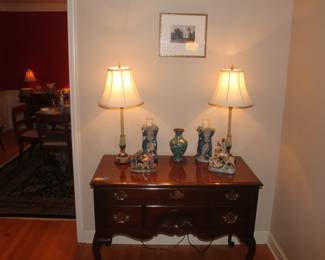 Traditional mahogany lowboy