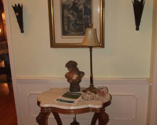 Turtle top marble table