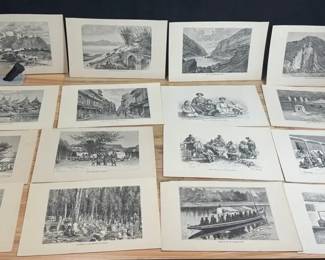 A Large Collection of Antique Book Plates